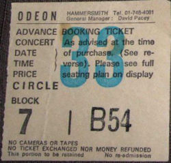 Gary Numan London Ticket 1987